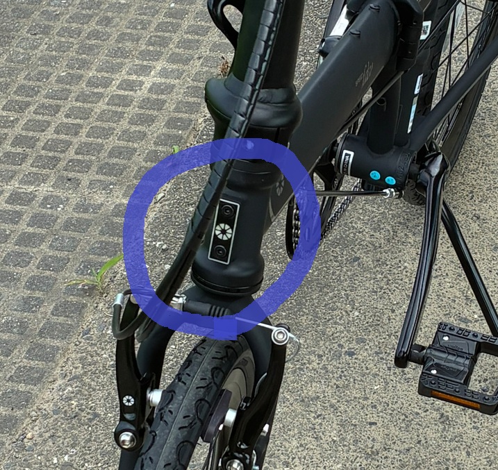DAHON Speed Falcoフロントパーツ取り付け箇所